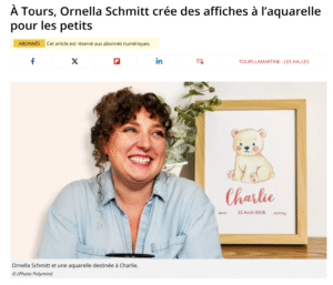 À Tours, Ornella Schmitt crée des affiches à l’aquarelle pour les _ - [www.lanouvellerepublique.fr]