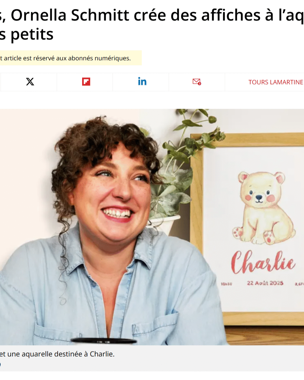 &Agrave; Tours, Ornella Schmitt cr&eacute;e des affiches &agrave; l&rsquo;aquarelle pour les _ - [www.lanouvellerepublique.fr]